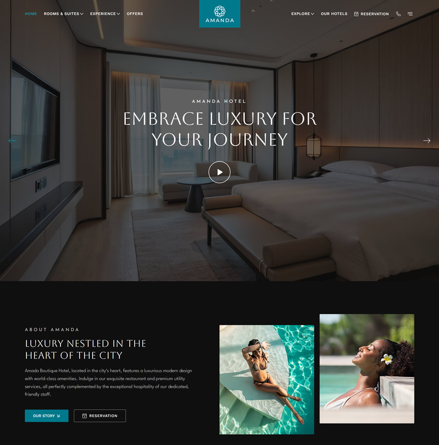 Wix Studio Template For Hotels, Resorts and Homestays